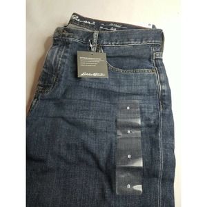 Eddie Bauer Boyfriend Slim Mid WR Jeans Women's 8 Blue Cotton Blend